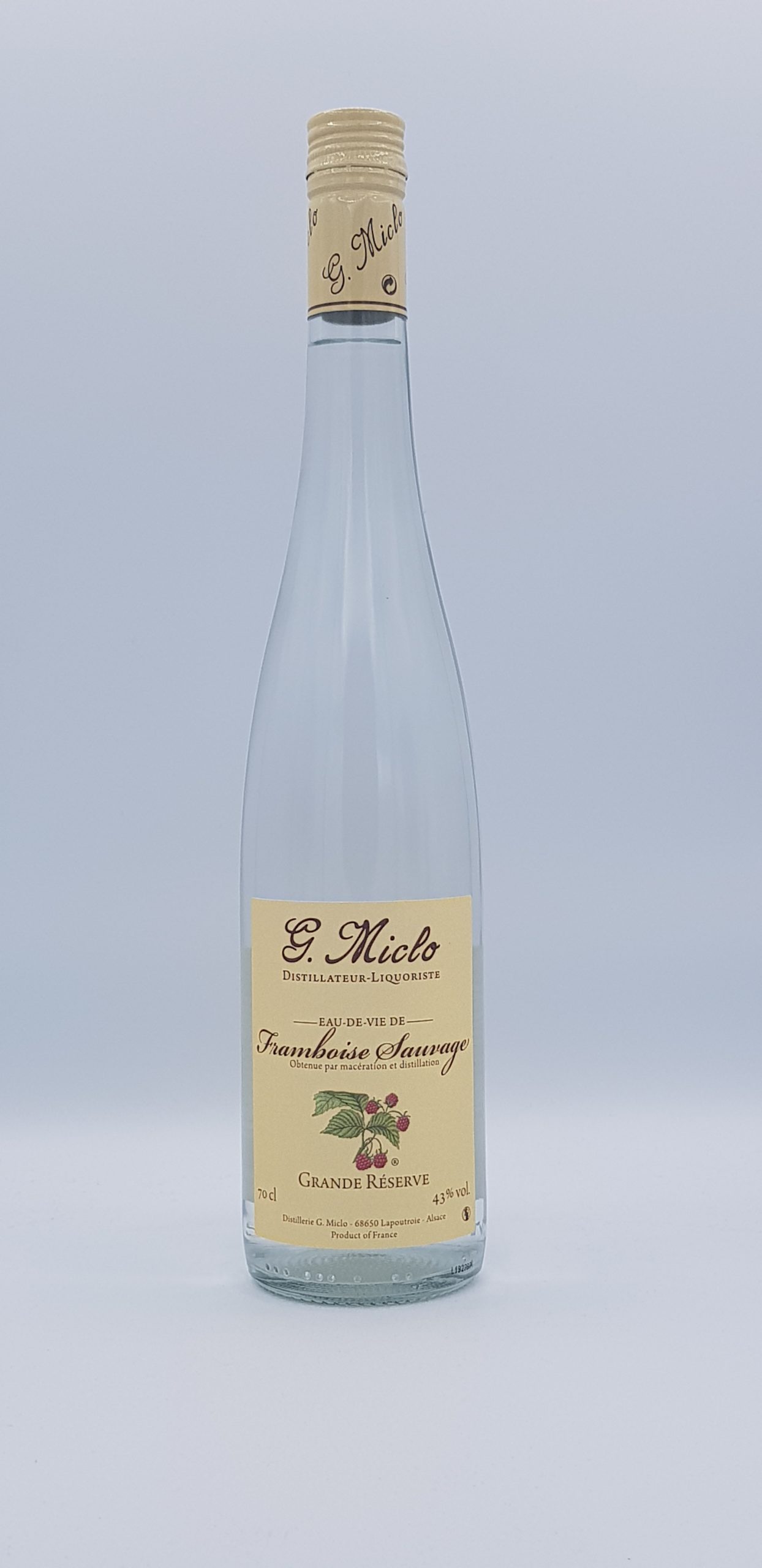 Eau De Vie de Framboise Sauvage Grande Reserve  Maison Miclo