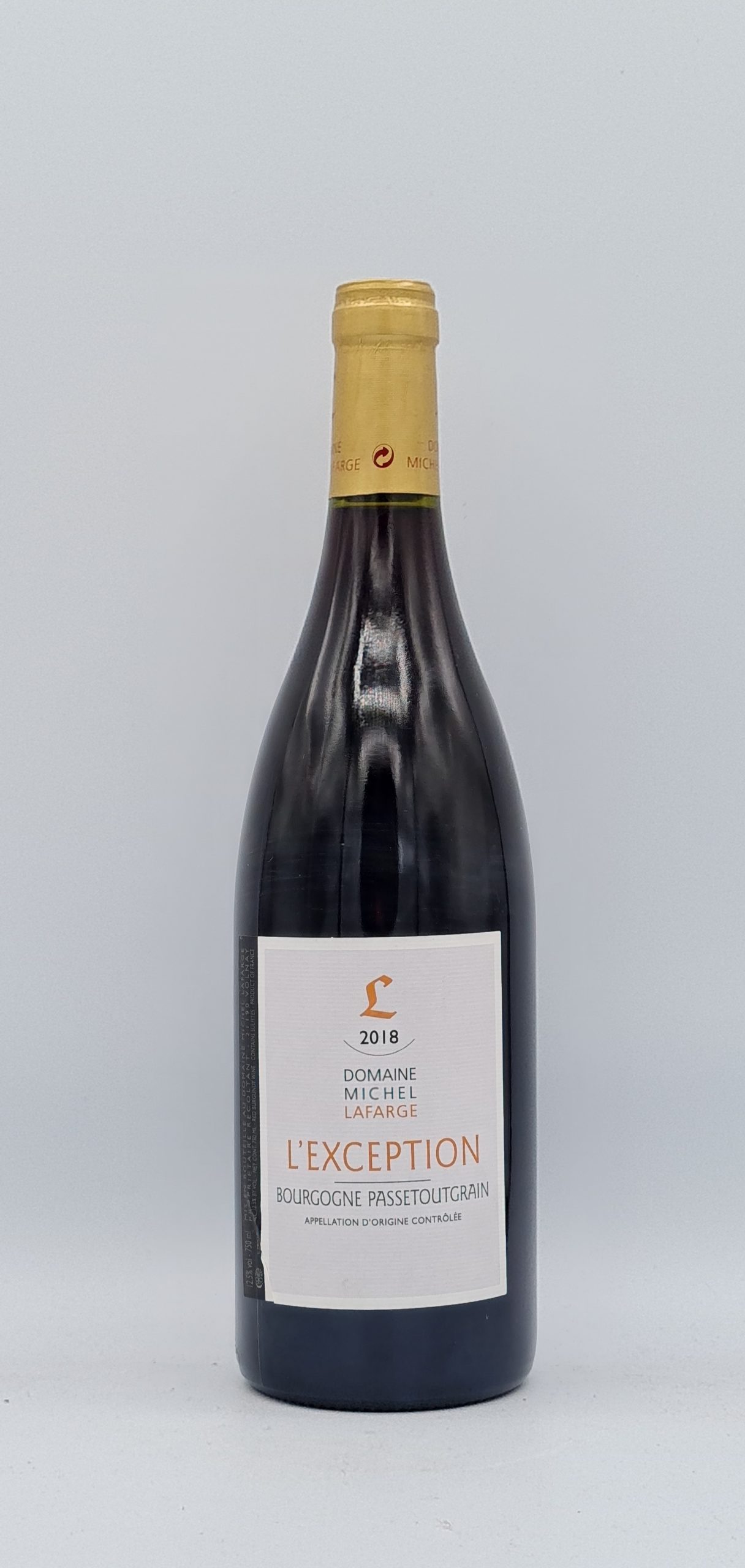 Bourgogne Passetoutgrain « L’exception » 2018 Domaine Lafarge