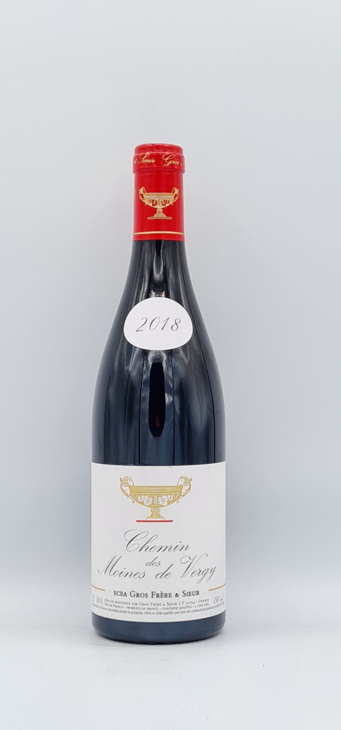 Bourgogne VDF Chemin des moines de Vergy 2018 Domaine Gros Frère et Soeur