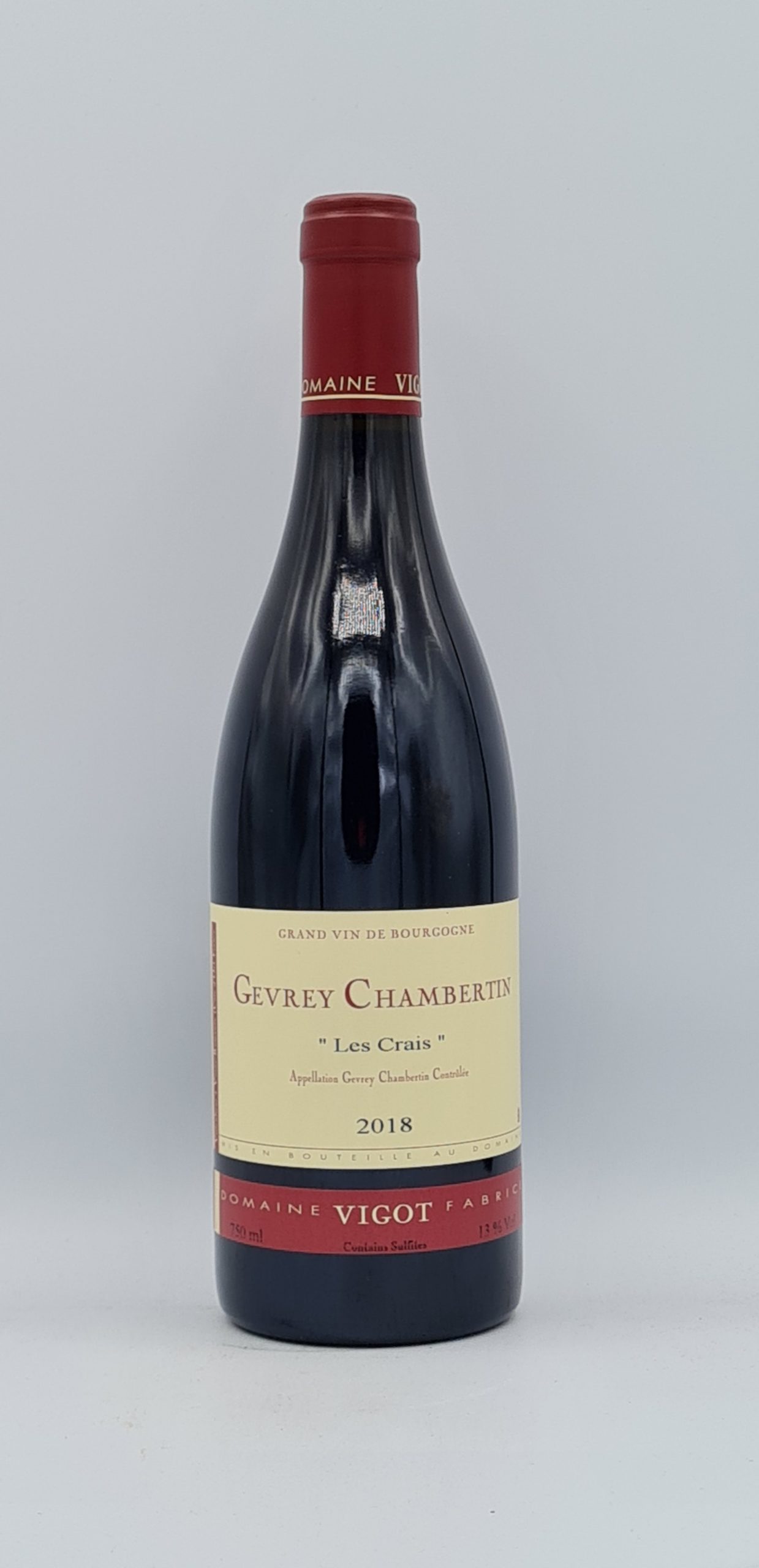 Bourgogne Gevrey Chambertin « Les Crais » 2018 Domaine Vigot