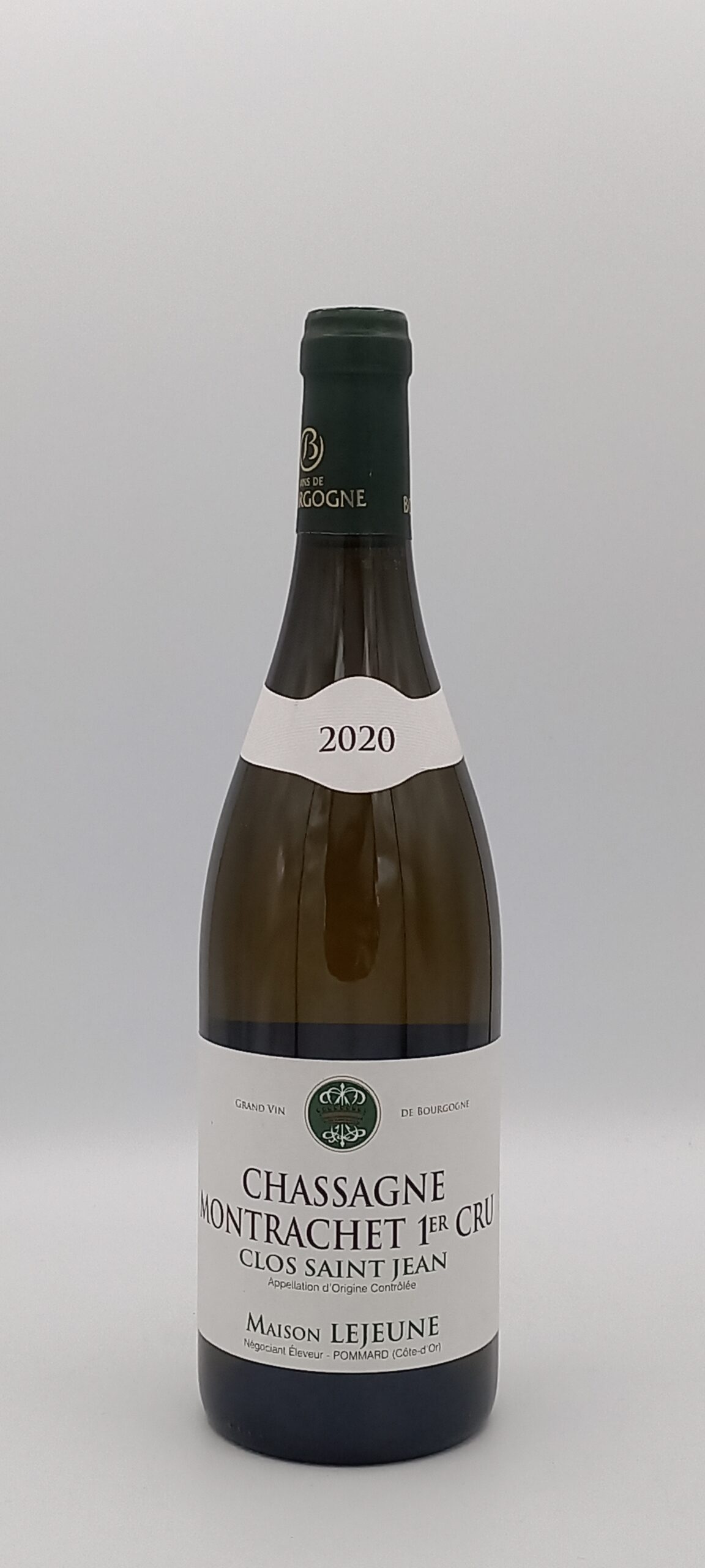 Bourgogne Chassagne-Montrachet 1er cru « Clos Saint Jean » 2020 Domaine Lejeune