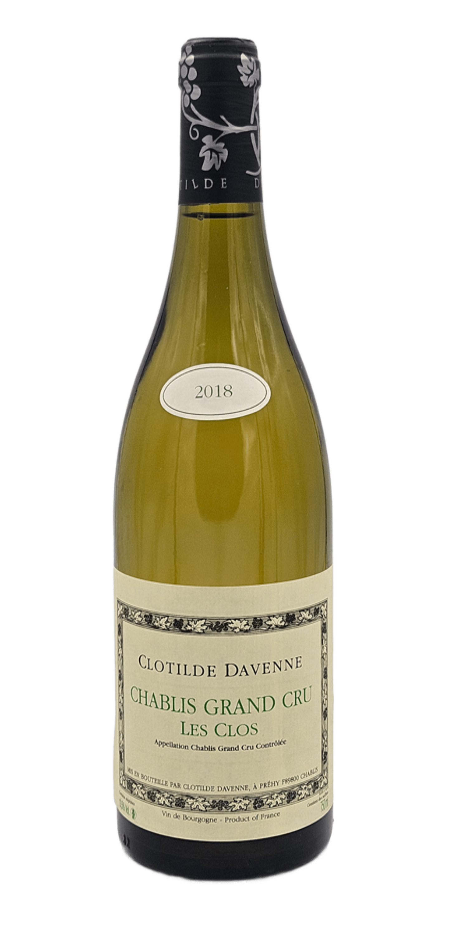 Bourgogne Chablis Grand Cru « Les Clos » – 2018 – Domaine Clotilde Davenne