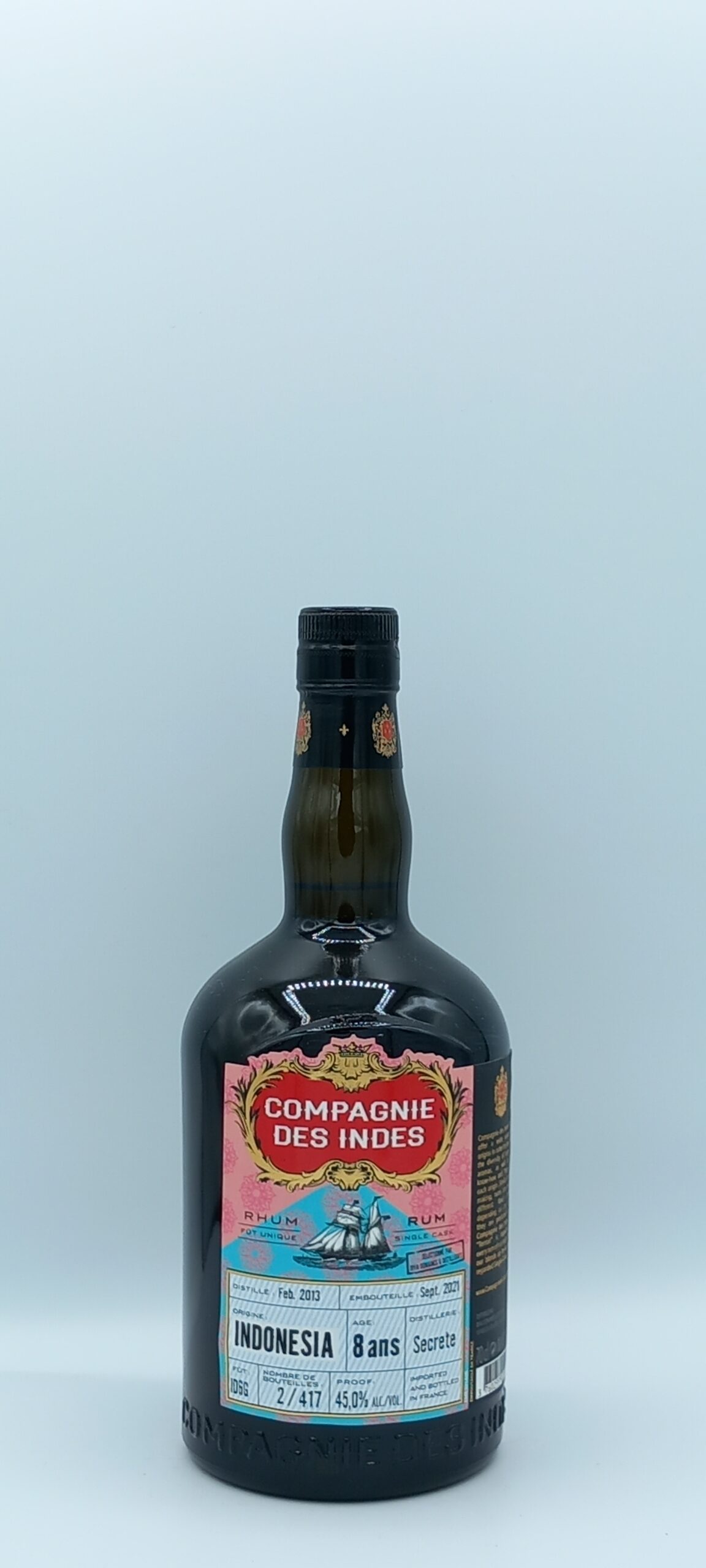 RHUM INDONESIA 8 ANS 45% LA COMPAGNIE DES INDES