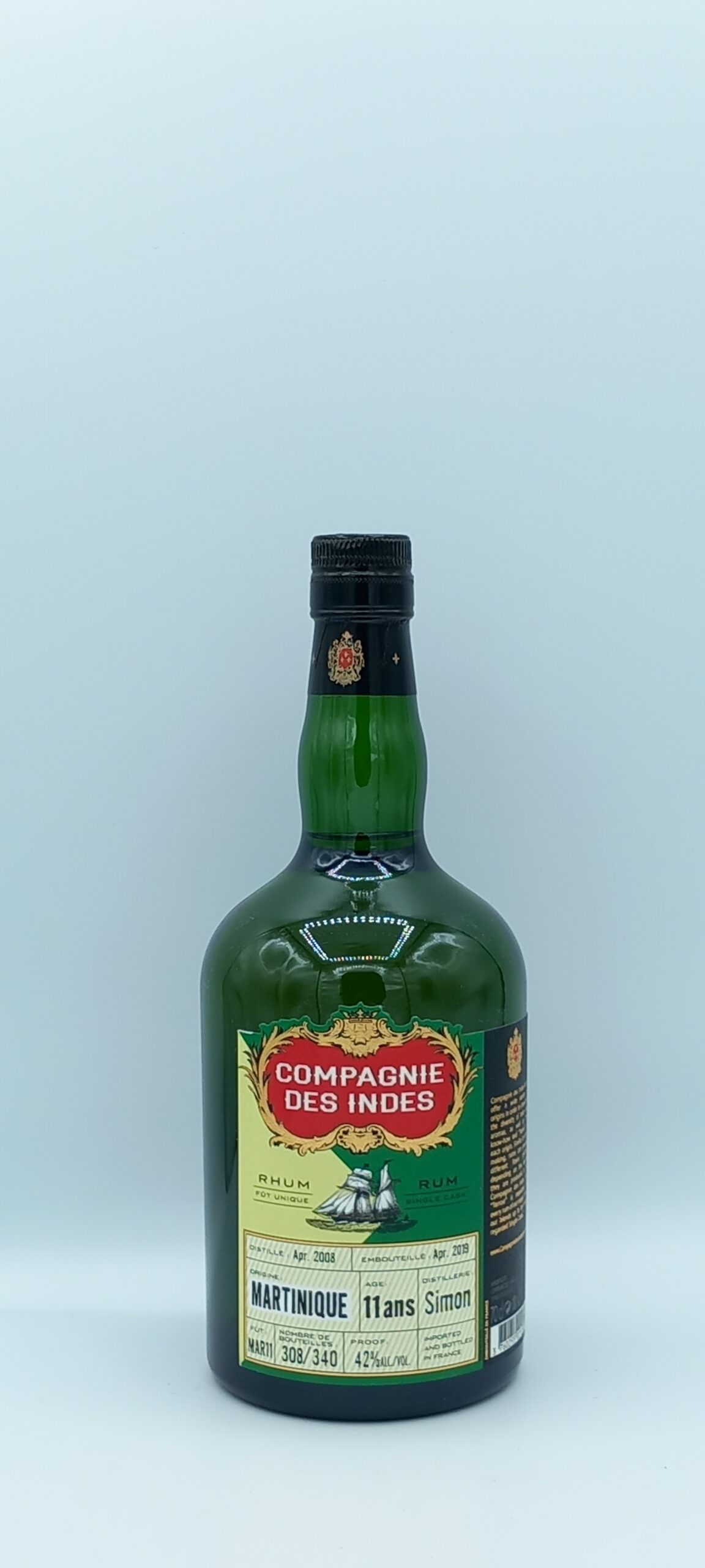 RHUM MARTINIQUE DISTILLERIE SIMON 11 ANS COMPAGNIE DES INDES - Réserve de  Bacchus