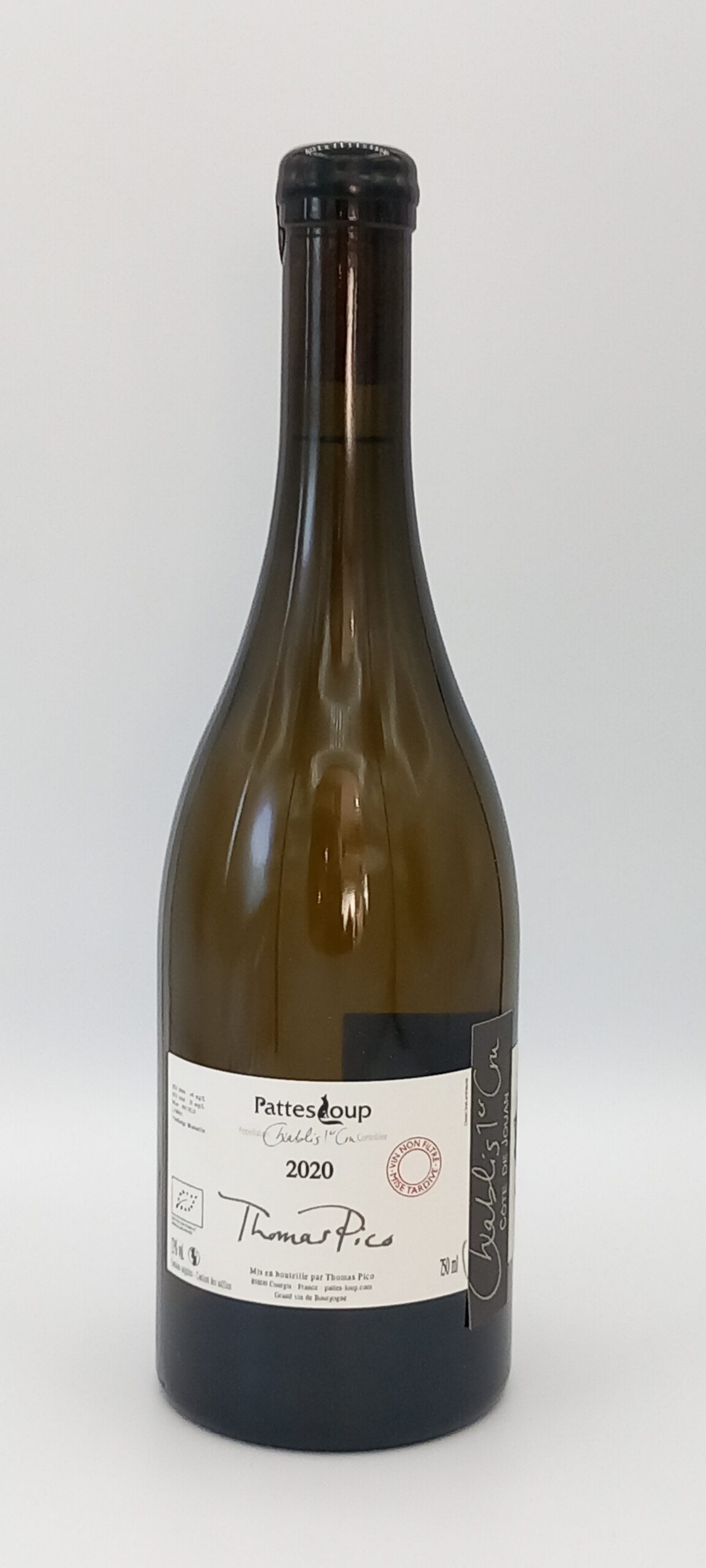 BOURGOGNE CHABLIS 1ER CRU « COTE DE JOUAN » 2020 BIO DOMAINE PATTES LOUPS