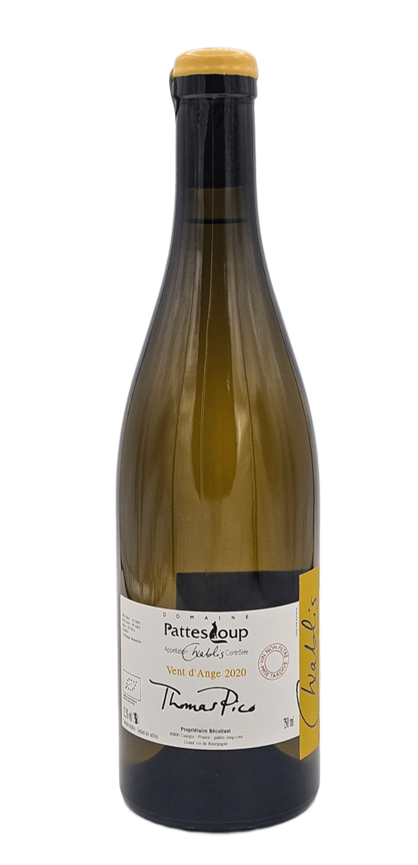 Bourgogne Chablis « Vent d&rsquo;Ange » – Blanc – 2020 – Bio – Domaine Pattes Loup