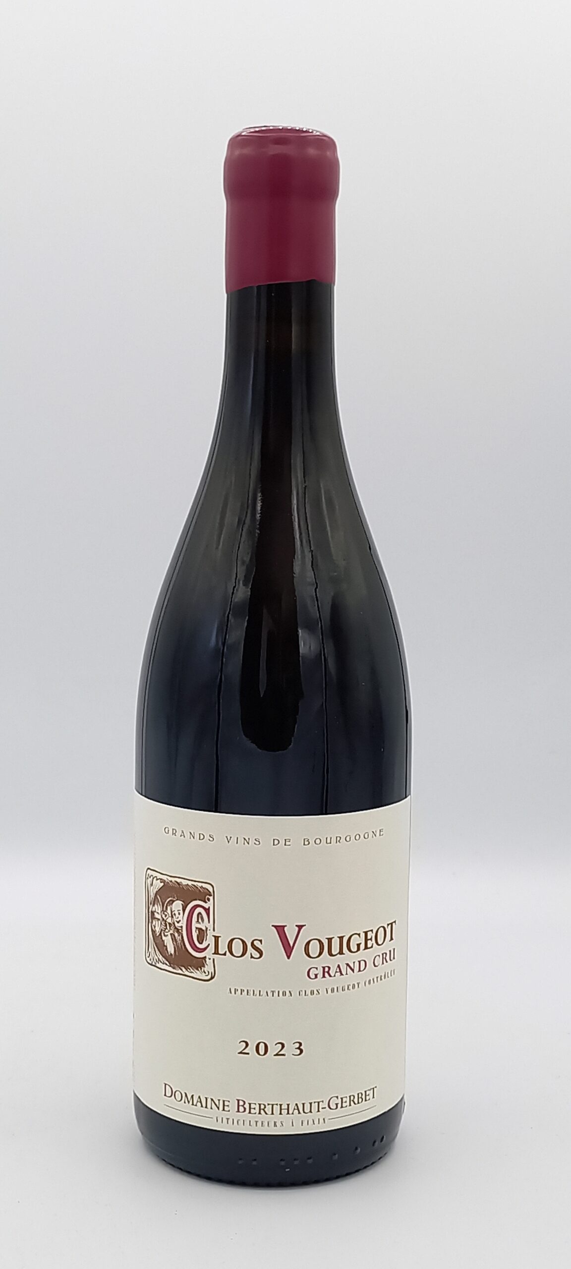 BOURGOGNE CLOS VOUGEOT GRAND CRU 2023 DOMAINE BERTHAUT GERBET