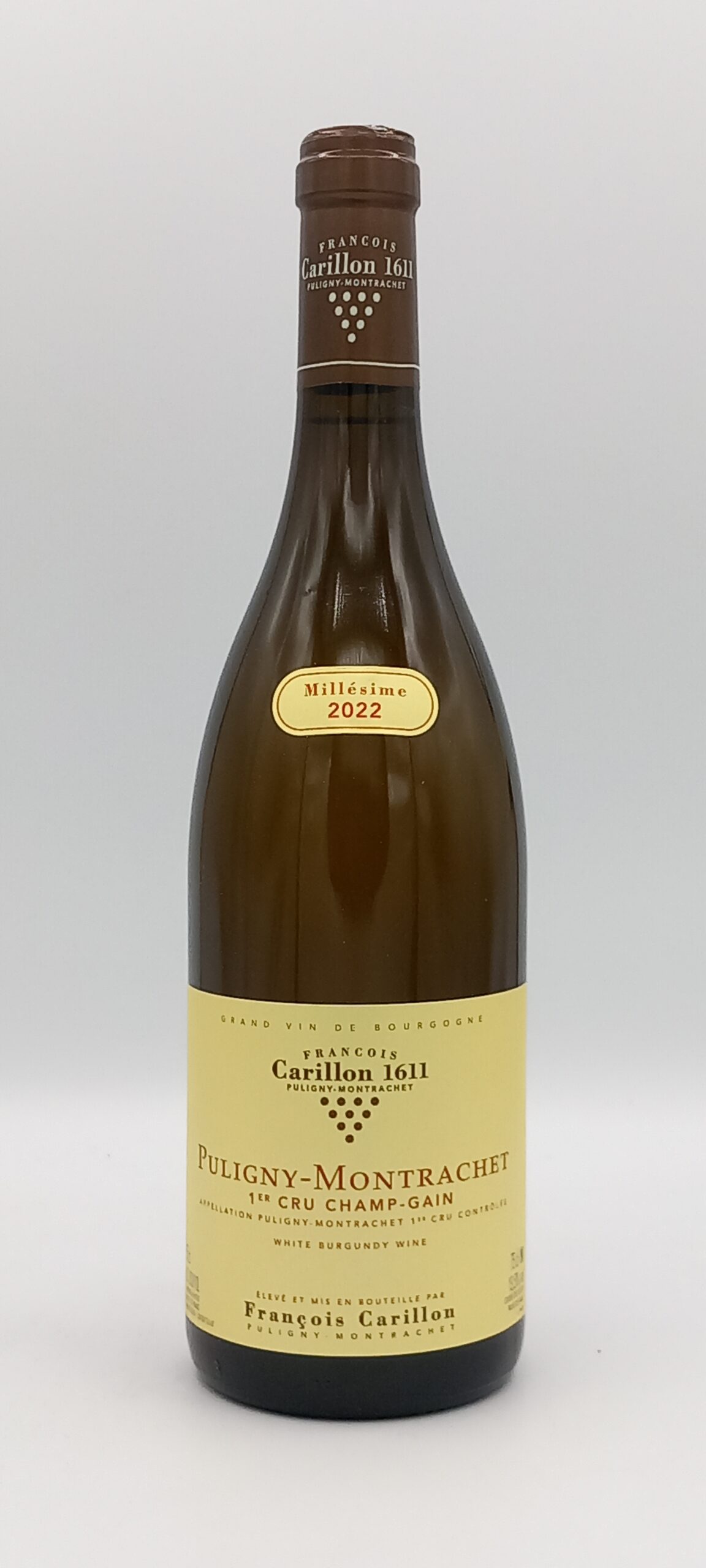 BOURGOGNE PULIGNY MONTRACHET 1 ER CRU CHAMP GAIN BLANC 2022 DOMAINE F CARILLON BOURGOGNE PULIGNY MONTRACHET 1 ER CRU CHAMP GAIN BLANC 2022 DOMAINE F CARILLON