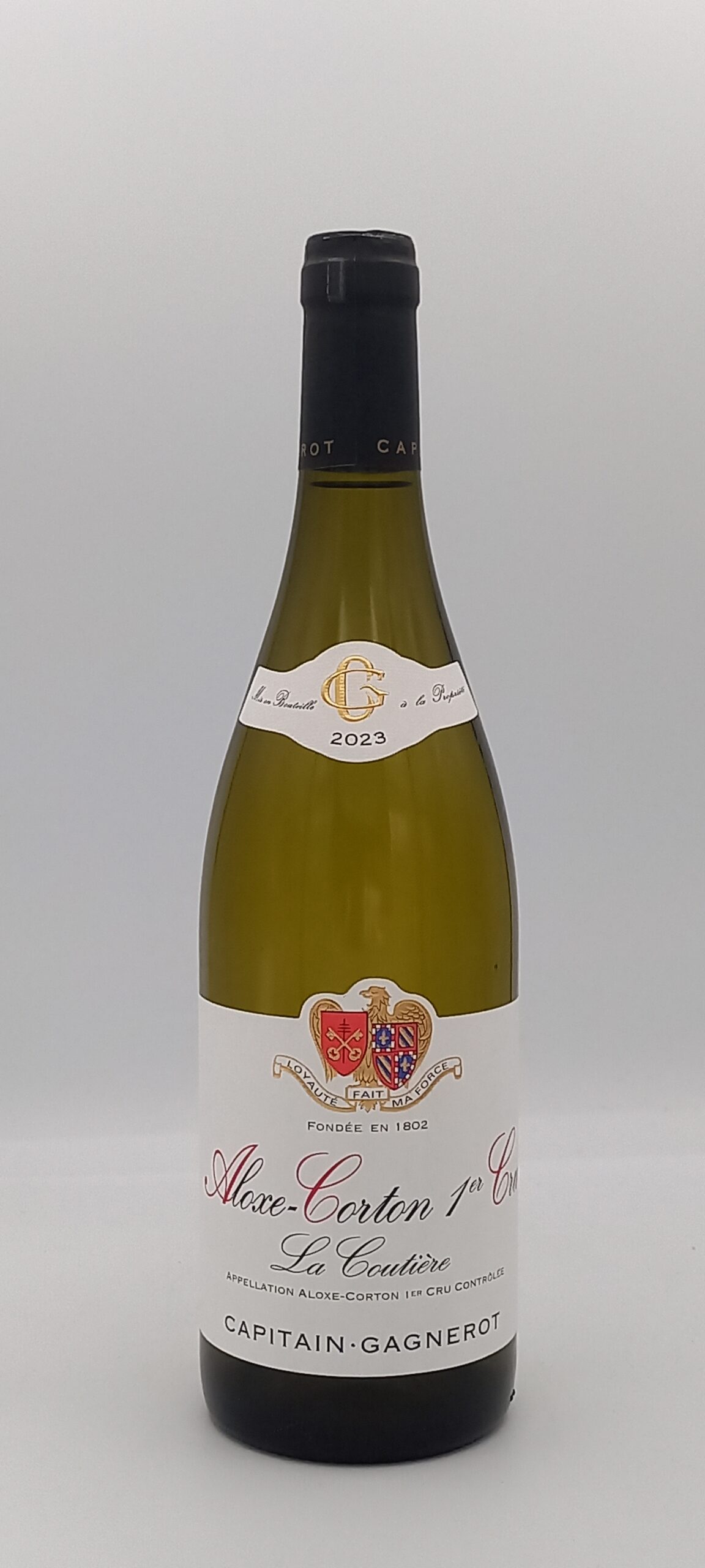 BOURGOGNE ALOXE CORTON BLANC 2023 1ER CRU LA COUTIERE DOMAINE CAPITAIN GAGNEROT