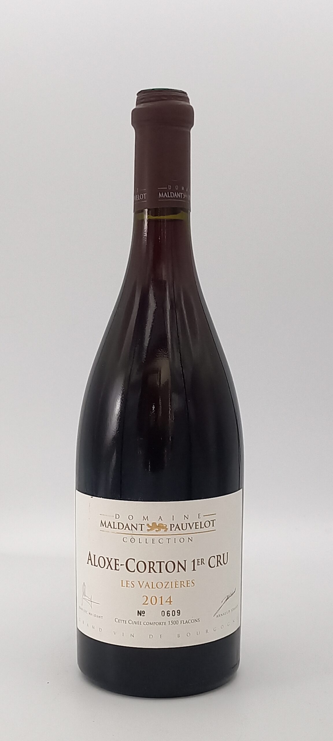 BOURGOGNE ALOXE CORTON 1 ER CRU  2014 LES VALOZIERES DOMAINE MALDANT PAUVELOT