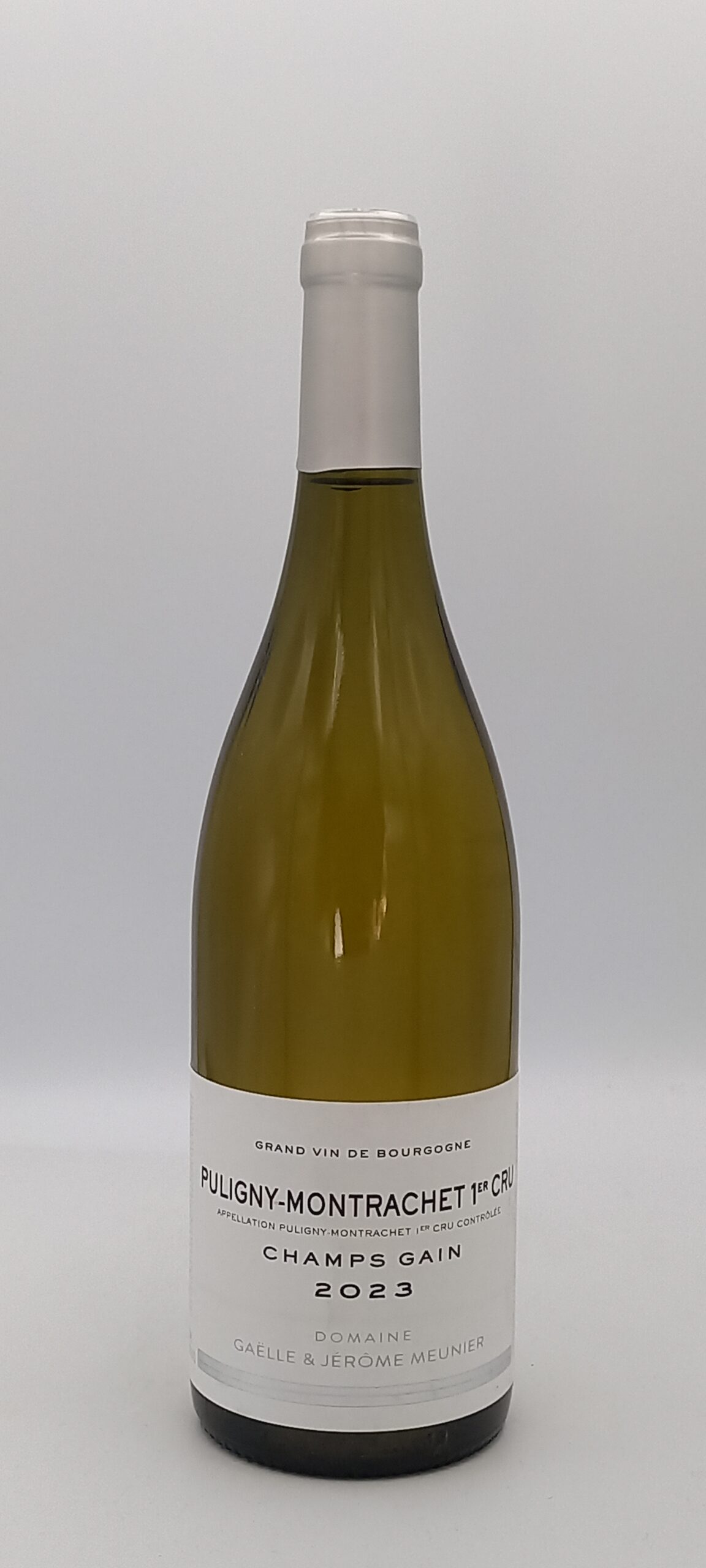 BOURGOGNE PULIGNY MONTRACHET  1ER CRU 2023 CHAMPS GAINS 2023 BLANC DOMAINE GAELLE ET JEROME MEUNIER