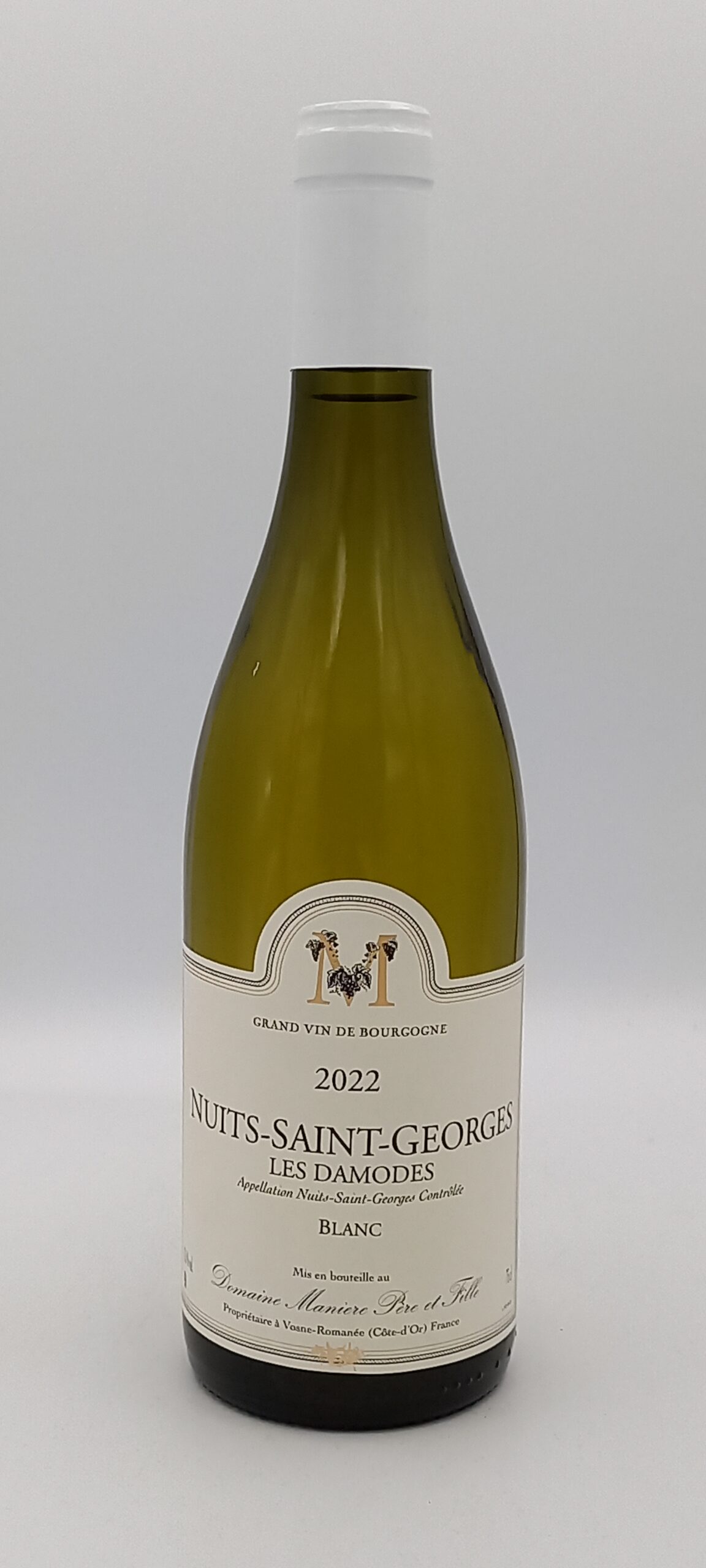 BOURGOGNE NUITS ST GEORGES LES DAMODES BLANC 2022 DOMAINE MANIERE ET FILLE