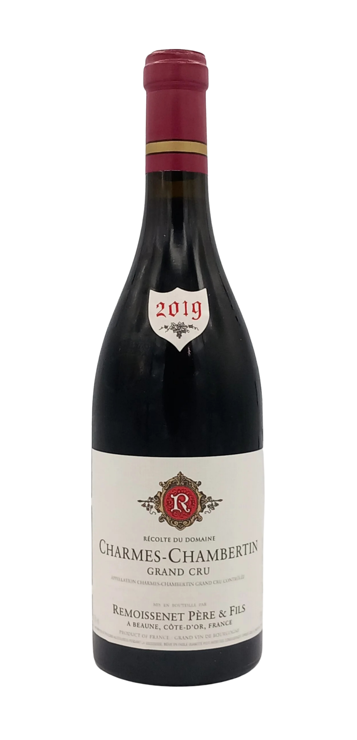 BOURGOGNE CHARMES CHAMBERTIN GRAND CRU 2019 ROUGE DOMAINE REMOISSENET BOURGOGNE CHARMES CHAMBERTIN GRAND CRU 2019 ROUGE DOMAINE REMOISSENET