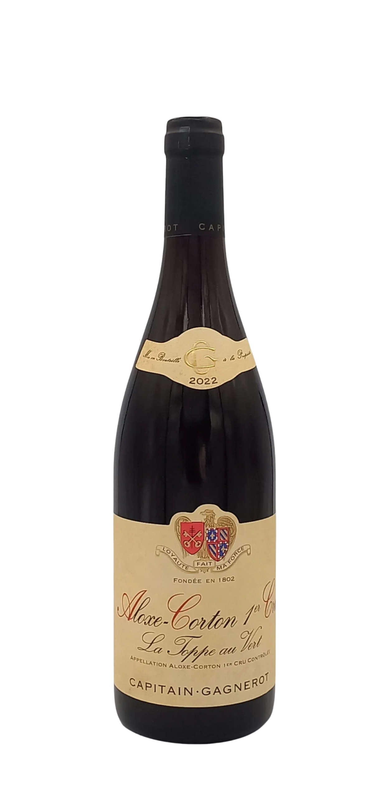 BOURGOGNE ALOXE CORTON ROUGE 2022 1ER CRU « LA TOPPE AU VERT » DOMAINE CAPITAIN GAGNEROT