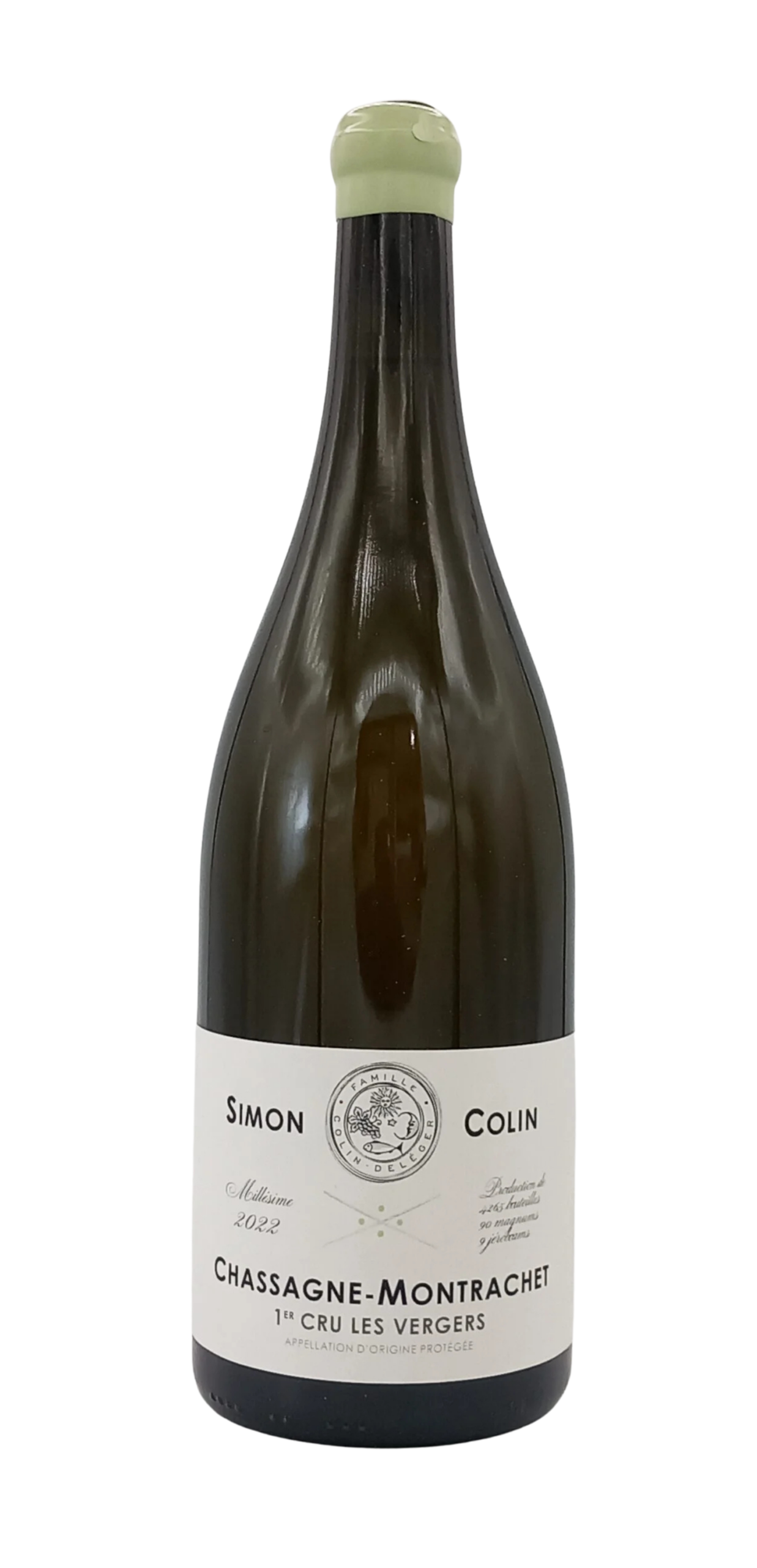 BOURGOGNE MAGNUM CHASSAGNE MONTRACHET 1ER CRU VERGERS BLANC 2022 DOMAINE SIMON COLIN
